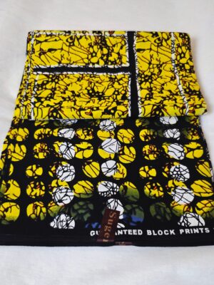 Yellow Ankara/African Fabrics  5 meters