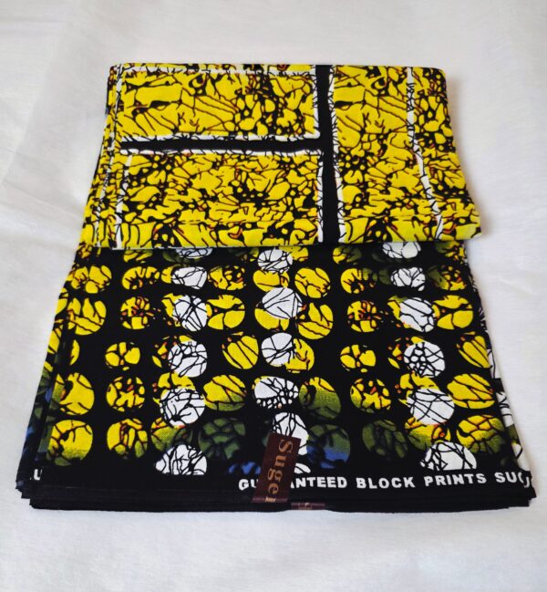 Yellow Ankara/African Fabrics  5 meters