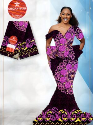 Elegant Purple Ankara/African Fabrics  5 meters