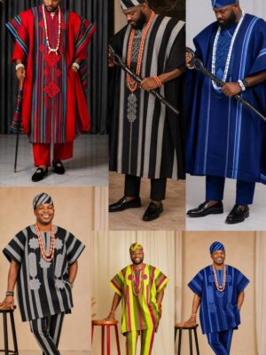 Men's Aso Oke Traditional outfit | Yoruba Agbada and Danshiki Style