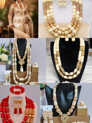 Luxury African Wedding Beads set | Handmade Nigerian Bridal Jewellery