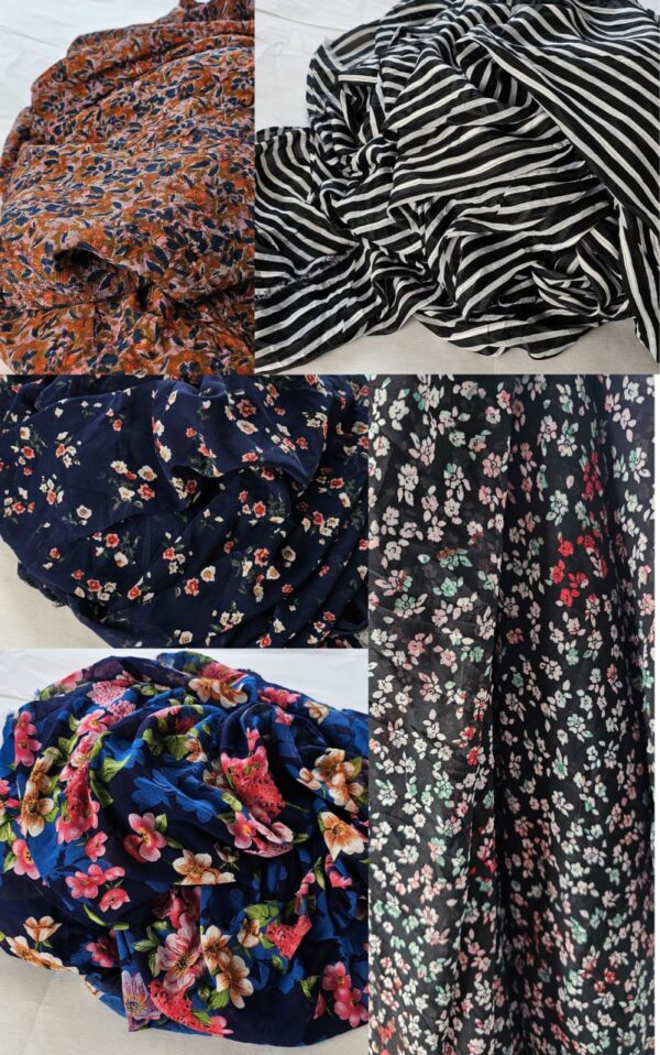 Vintage Chiffon Fabrics. Sold By Metre