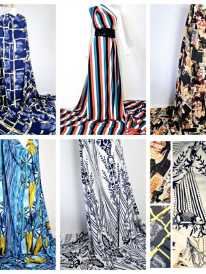Vintage Crepe Fabrics. Sold By Metre