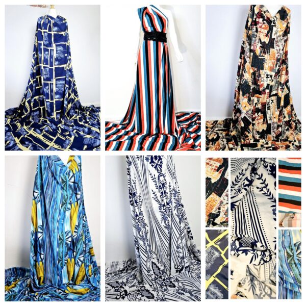Vintage Crepe Fabrics. Sold By Metre