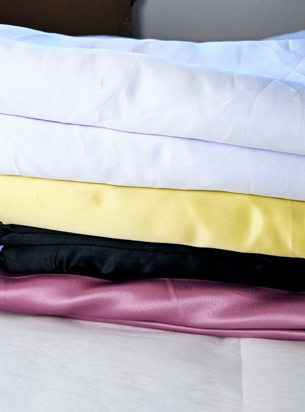 Satin Fabrics. Sold by metre