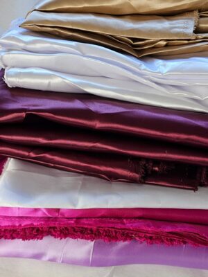Satin Fabrics. Sold by metre