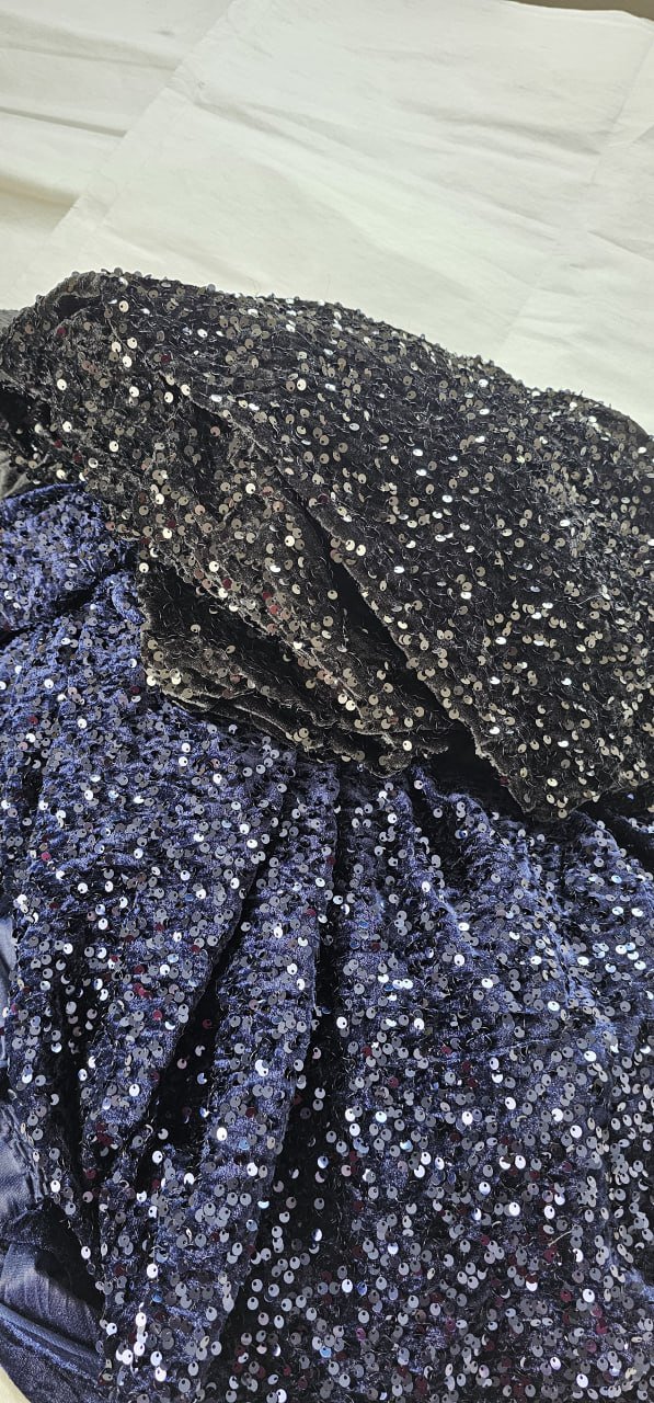 Thick Sequence Fabrics. Sold by Metre