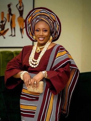 Elegant Yoruba Aso Oke Traditional Outfit