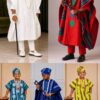 Aso Oke Traditional outfit | Yoruba Agbada and Danshiki Style for Kids